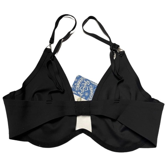 FREE PEOPLE Ari Bra Neo Underwire Deep V Black - Picture 8 of 10